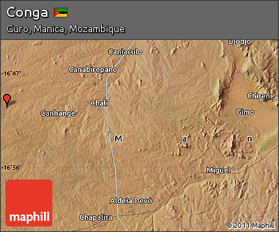 Satellite Map of Conga