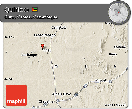 Shaded Relief Map of Quiritxe