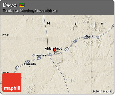 Shaded Relief Map of Devo