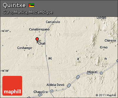 Shaded Relief Map of Quiritxe
