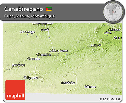 Physical Panoramic Map of Canabirepano