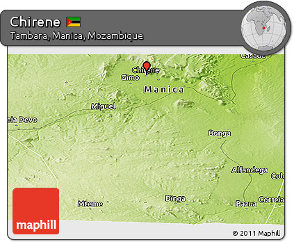 Physical Panoramic Map of Chirene