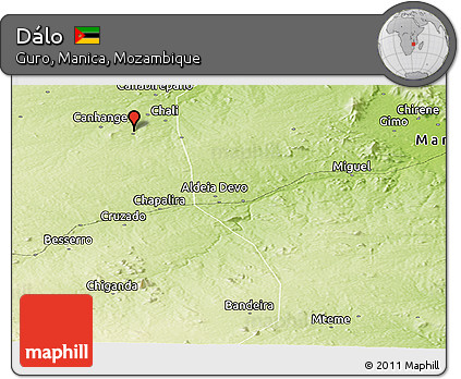 Physical Panoramic Map of Dálo