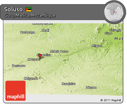 Physical Panoramic Map of Soluso