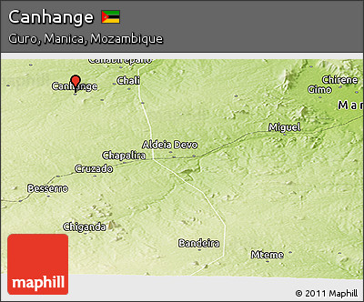 Physical Panoramic Map of Canhange