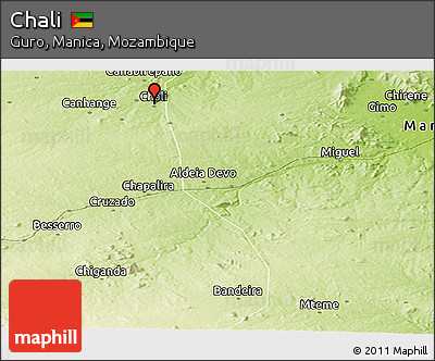 Physical Panoramic Map of Chali