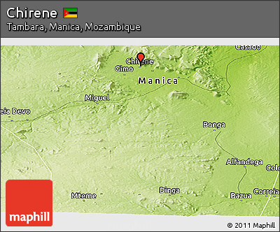 Physical Panoramic Map of Chirene