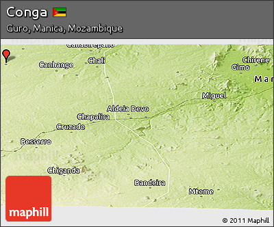 Physical Panoramic Map of Conga