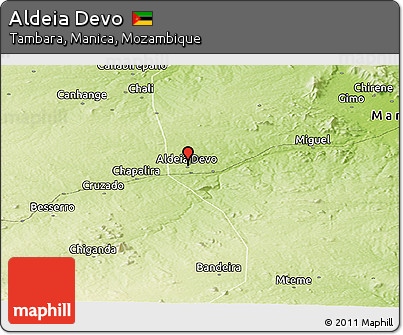 Physical Panoramic Map of Aldeia Devo