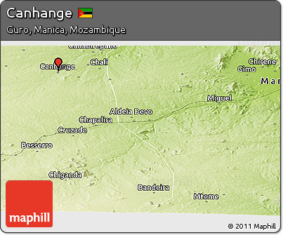 Physical Panoramic Map of Canhange