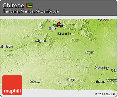 Physical Panoramic Map of Chirene