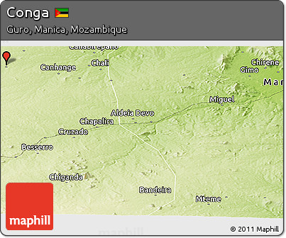 Physical Panoramic Map of Conga