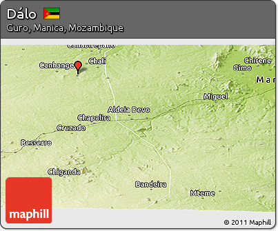 Physical Panoramic Map of Dálo