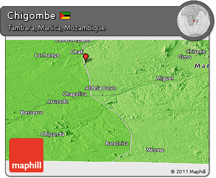 Political Panoramic Map of Chigombe