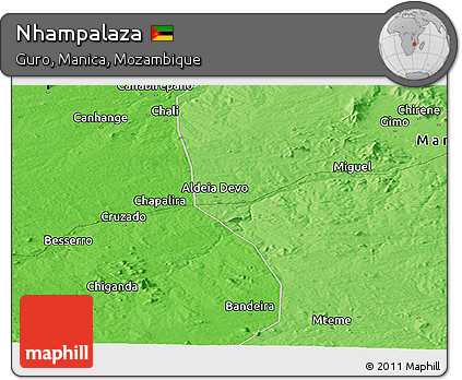 Political Panoramic Map of Nhampalaza