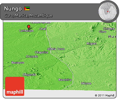 Political Panoramic Map of Nungo