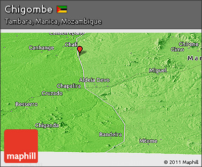 Political Panoramic Map of Chigombe