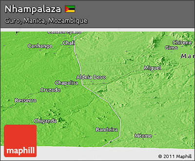 Political Panoramic Map of Nhampalaza