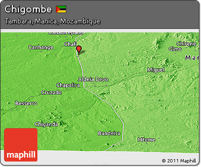Political Panoramic Map of Chigombe
