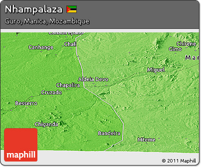 Political Panoramic Map of Nhampalaza