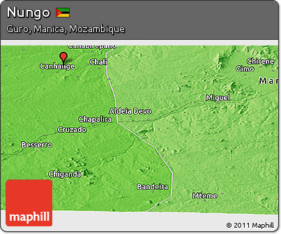 Political Panoramic Map of Nungo