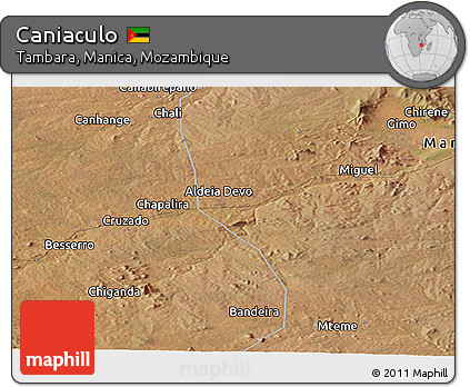 Satellite Panoramic Map of Caniaculo