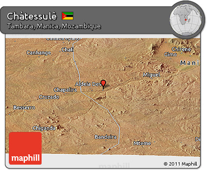Satellite Panoramic Map of Chàtessulê