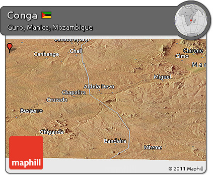 Satellite Panoramic Map of Conga