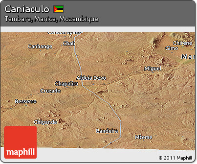 Satellite Panoramic Map of Caniaculo