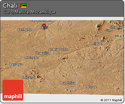 Satellite Panoramic Map of Chali
