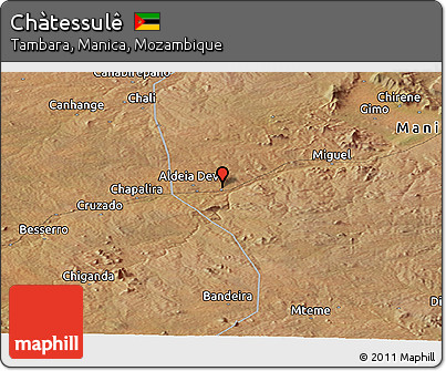 Satellite Panoramic Map of Chàtessulê