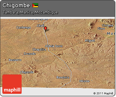 Satellite Panoramic Map of Chigombe