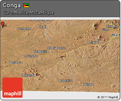 Satellite Panoramic Map of Conga