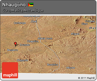 Satellite Panoramic Map of Nhaugôno