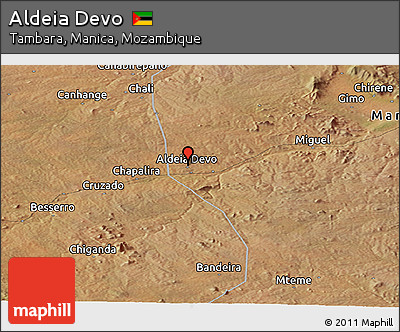 Satellite Panoramic Map of Aldeia Devo
