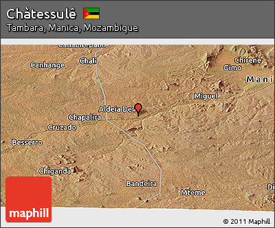 Satellite Panoramic Map of Chàtessulê