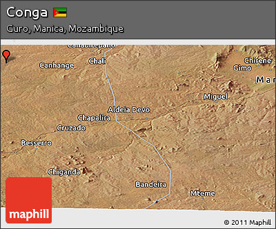 Satellite Panoramic Map of Conga