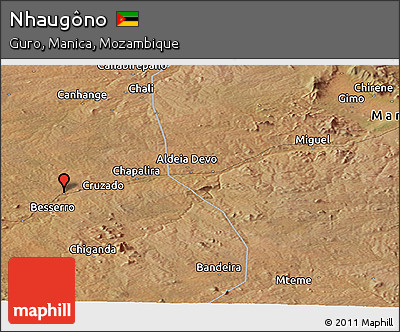 Satellite Panoramic Map of Nhaugôno
