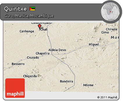 Shaded Relief Panoramic Map of Quiritxe
