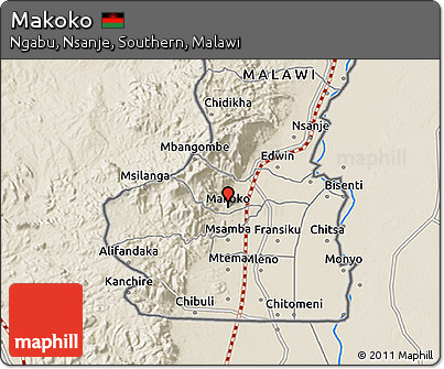 Shaded Relief 3D Map of Makoko