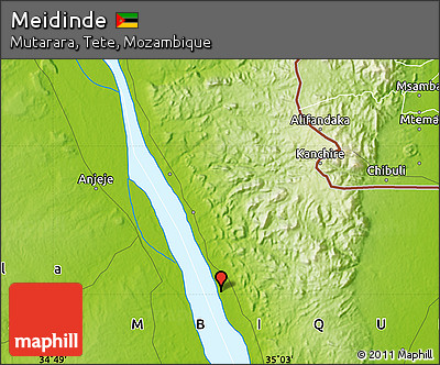 Physical Map of Meidinde