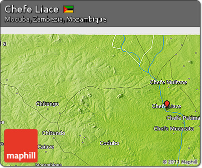 Physical 3D Map of Chefe Liace