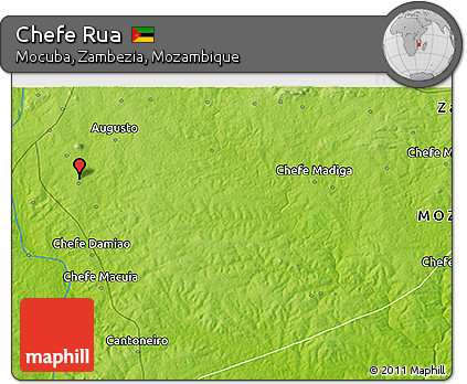 Physical 3D Map of Chefe Rua