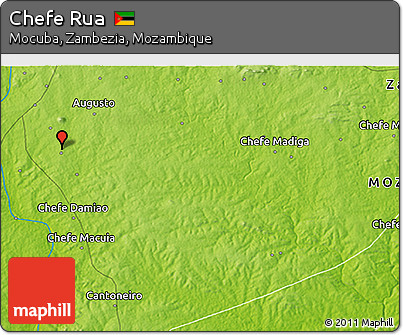 Physical 3D Map of Chefe Rua