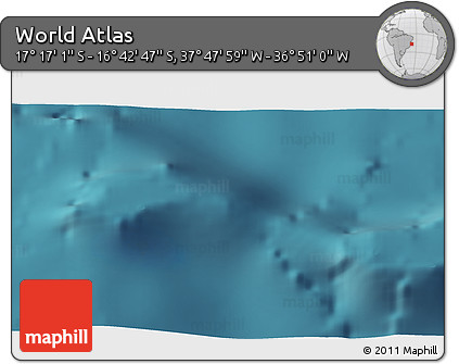 Satellite 3D Map of the Area around 16° 59' 54" S, 37° 19' 30" W