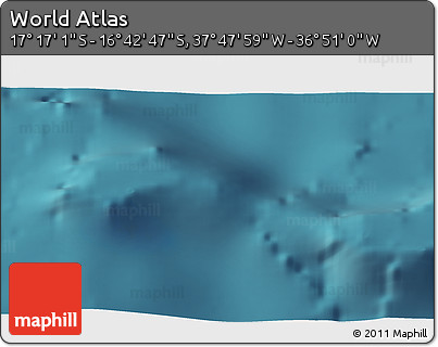 Satellite 3D Map of the Area around 16° 59' 54" S, 37° 19' 30" W