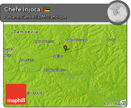 Physical 3D Map of Chefe Injoca