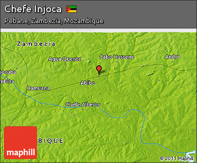 Physical 3D Map of Chefe Injoca