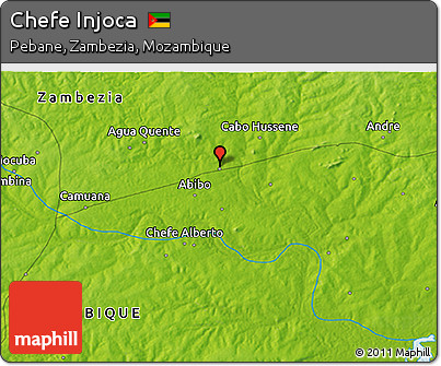 Physical 3D Map of Chefe Injoca
