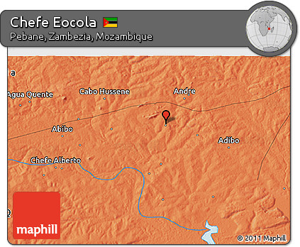 Political 3D Map of Chefe Eocola
